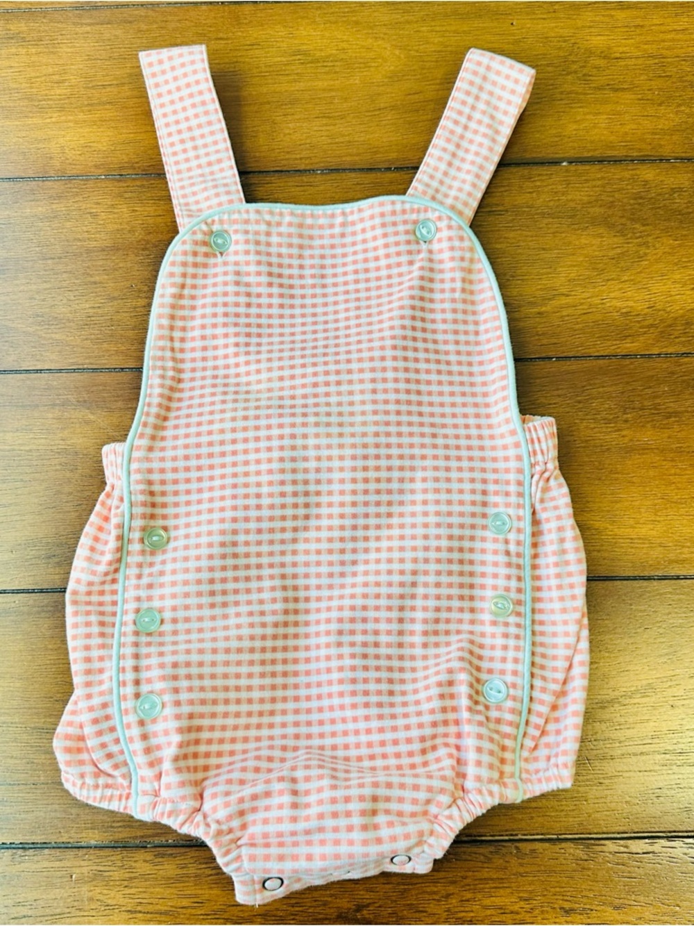 Serendipity x Shrimp and Grits Checkered Overall Bubble | Size 2T
